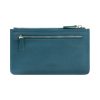 3 Stilīgs maciņš no īstas zilas ādas ar rāvējslēdzēja aizdari